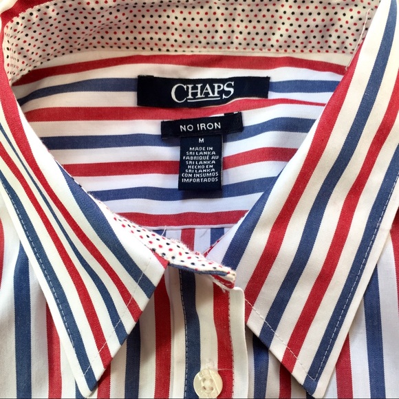 Chaps no-iron button down 3/4 sleeves - Picture 2 of 3